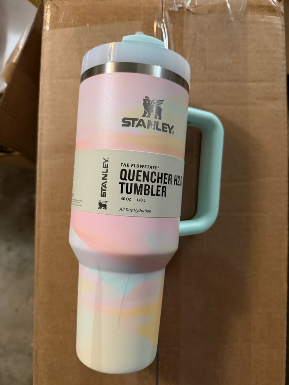Stanley Quencher H2.0 40 oz Tumbler Warm Serene Brushstrokes colorway